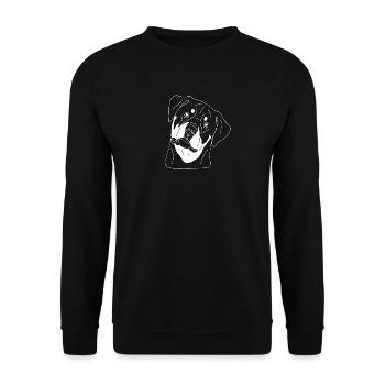 Rottweiler - Unisex Pullover - Schwarz - Vorne - Alina (178cm) & Michal (187cm)