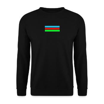 glücklich - Unisex Pullover - Schwarz - Vorne - Alina (178cm) & Michal (187cm)
