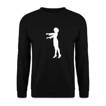 Zombie Frau - Zombie woman - Zombie Mom - Sweat-shirt Unisexe - noir - Devant - Alina (178cm) & Michal (187cm)