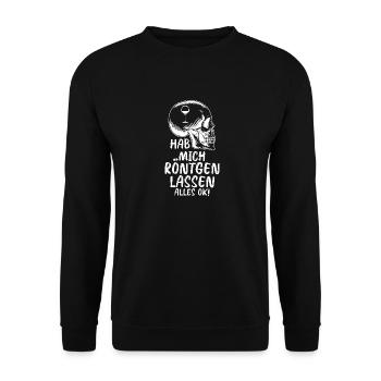 J’ai eu une radiographie du vin - Sweat-shirt Unisexe - noir - Devant - Alina (178cm) & Michal (187cm)