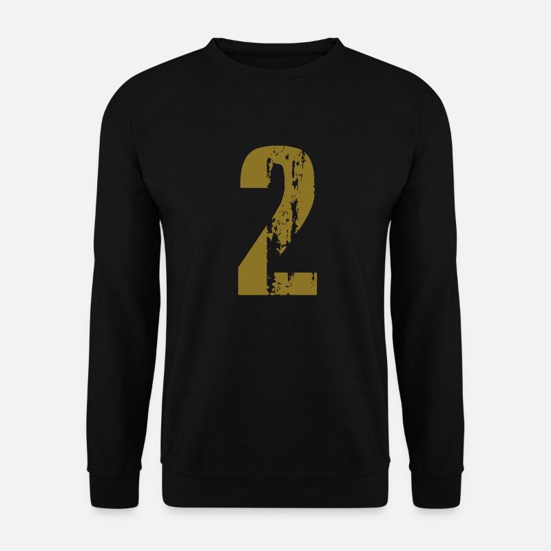 2 - Nummer - Unisex Pullover - Schwarz