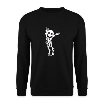 squelette - Sweat-shirt Unisexe - noir - Devant - Alina (178cm) & Michal (187cm)