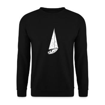 Segelbootbezeichnungen - Unisex Pullover - Schwarz - Vorne - Alina (178cm) & Michal (187cm)