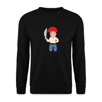 La femme du pirate - Sweat-shirt Unisexe - noir - Devant - Alina (178cm) & Michal (187cm)