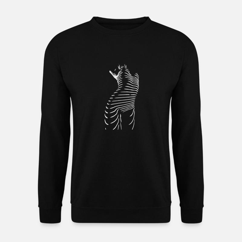 Gestreifte Frau Silhouette - Unisex Pullover - Schwarz