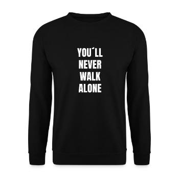 You never walk alone - Unisex Pullover - Schwarz - Vorne - Alina (178cm) & Michal (187cm)
