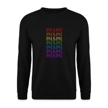 love is love - Unisex Sweatshirt - black - Front - Alina (178cm) & Michal (187cm)