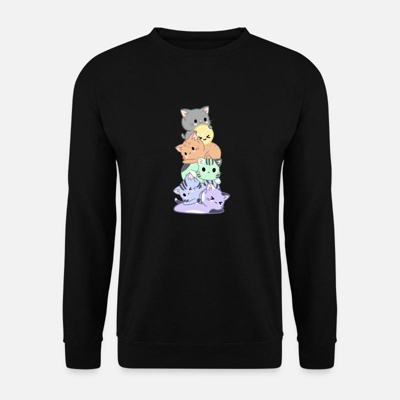 Rainbow Cat Bunch - Unisex Sweatshirt - black