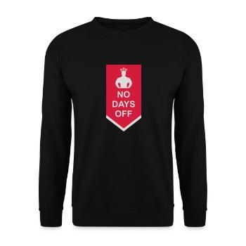 pas de jours de congé devis - Sweat-shirt Unisexe - noir - Devant - Alina (178cm) & Michal (187cm)