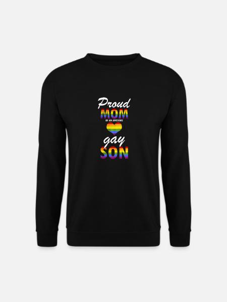 Stolt MAMMA till en fantastisk gay son söta Pride-mönster - Unisextröja - svart