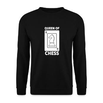 Tshirt de la reine des échecs - Sweat-shirt Unisexe - noir - Devant - Alina (178cm) & Michal (187cm)