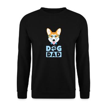 Walisischer Corgi Hund Vater - Unisex Pullover - Schwarz - Vorne - Alina (178cm) & Michal (187cm)