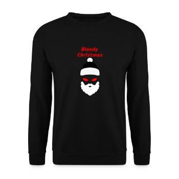 Blutige Weihnachten Fröhliche Weihnacht Horror - Unisex Pullover - Schwarz - Vorne - Alina (178cm) & Michal (187cm)