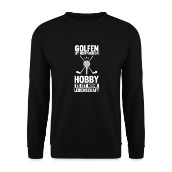 Golfspieler Golfer Golf - Unisex Pullover - Schwarz - Vorne - Alina (178cm) & Michal (187cm)