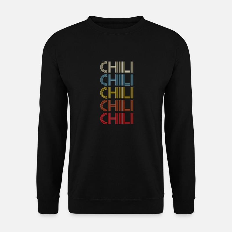 Pepper Retro Spicy Vintage Chili - Unisex Pullover - Schwarz