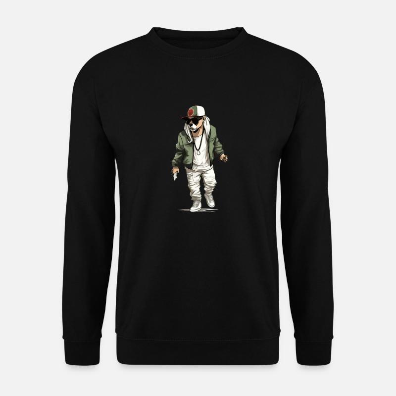 Zalk, der Rapperhund - Unisex Pullover - Schwarz