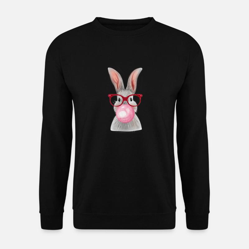 Kaninchenkaugummi gekaut - Unisex Pullover - Schwarz