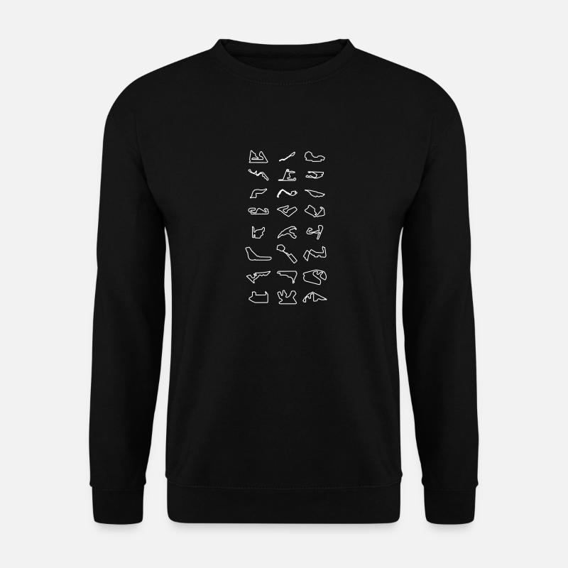 Formel-1-Rennstrecken Linien Großer Preis 2024 - Unisex Pullover - Schwarz
