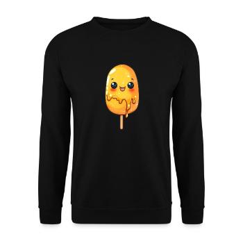Bande dessinée drôle de chien de maïs - Sweat-shirt Unisexe - noir - Devant - Alina (178cm) & Michal (187cm)