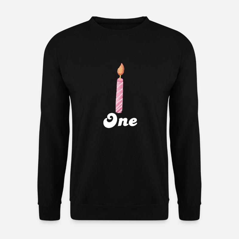 1st Anniversary Candle - Unisex Sweatshirt - black