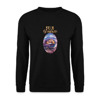 Der Wächter des Berges Fuji - Unisex Pullover - Schwarz - Vorne - Alina (178cm) & Michal (187cm)