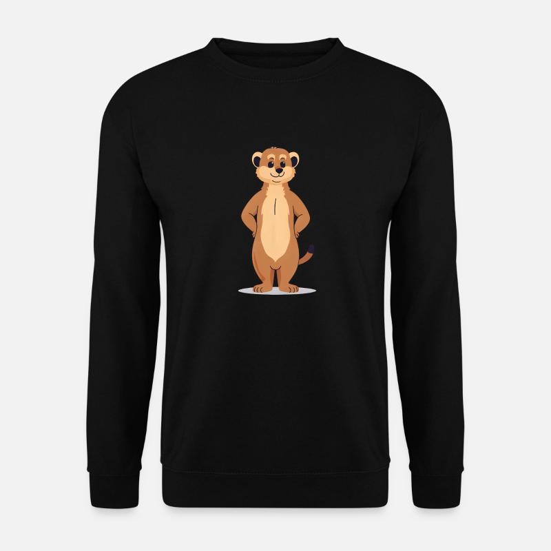 Erdmännchen-Lustiges Comic Tier Shirt - Unisex Pullover - Schwarz