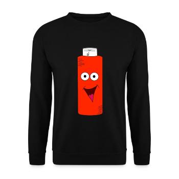 Bouteille de ketchup avec visage - Sweat-shirt Unisexe - noir - Devant - Alina (178cm) & Michal (187cm)