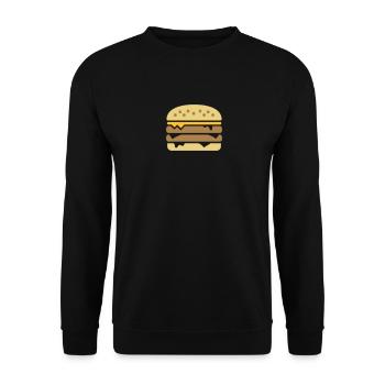 Burger - Unisex Pullover - Schwarz - Vorne - Alina (178cm) & Michal (187cm)