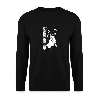 Food not Bombs - Unisex Pullover - Schwarz - Vorne - Alina (178cm) & Michal (187cm)