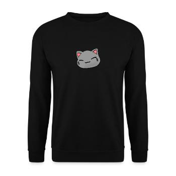 Nemuri Neko, chat endormi, gris - Sweat-shirt Unisexe - noir - Devant - Alina (178cm) & Michal (187cm)