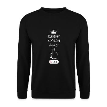 Fuck Off, Fuck, Fucking - Unisex Pullover - Schwarz - Vorne - Alina (178cm) & Michal (187cm)