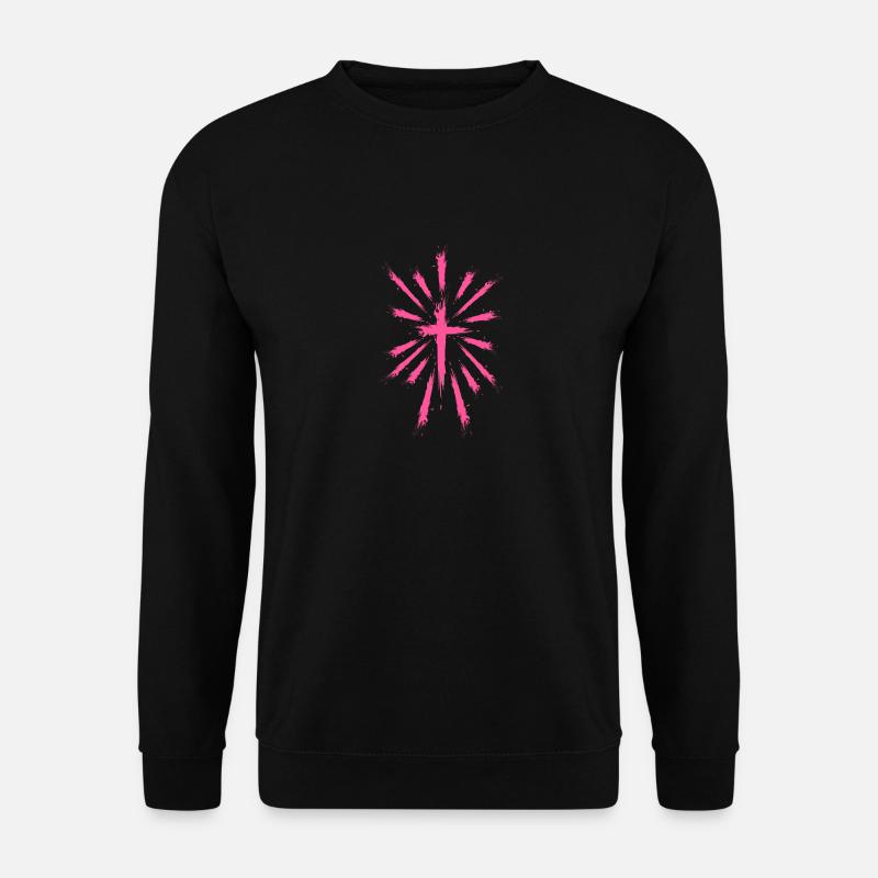 Kreuz Christentum Jesus Kirche Religion Bibel - Unisex Pullover - Schwarz
