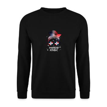 Dominican Republic - Unisex Sweatshirt - black - Front - Alina (178cm) & Michal (187cm)
