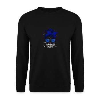 Union européenne - Sweat-shirt Unisexe - noir - Devant - Alina (178cm) & Michal (187cm)