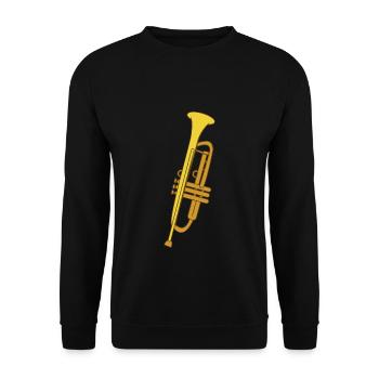 Trompete - Unisex Pullover - Schwarz - Vorne - Alina (178cm) & Michal (187cm)