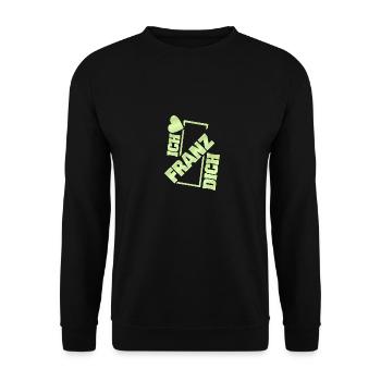 Franz als Couple - Unisex Pullover - Schwarz - Vorne - Alina (178cm) & Michal (187cm)