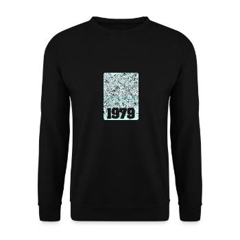 Zahl 1979 - Unisex Pullover - Schwarz - Vorne - Alina (178cm) & Michal (187cm)