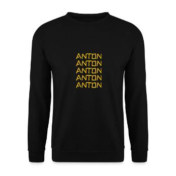 Anton - Unisex Pullover - Schwarz - Vorne - Alina (178cm) & Michal (187cm)