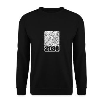 Numéro 2036 - Sweat-shirt Unisexe - noir - Devant - Alina (178cm) & Michal (187cm)