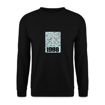 Zahl 1998 - Unisex Pullover - Schwarz - Vorne - Alina (178cm) & Michal (187cm)