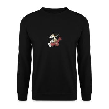 Flughund - Unisex Pullover - Schwarz - Vorne - Alina (178cm) & Michal (187cm)