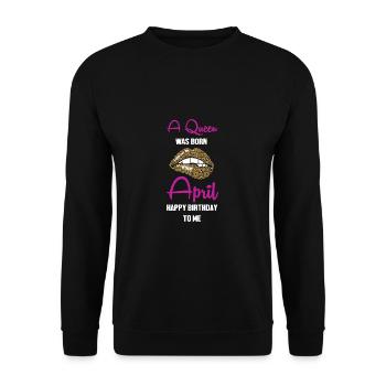 Sternzeichen Widder - Unisex Pullover - Schwarz - Vorne - Alina (178cm) & Michal (187cm)