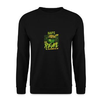 Les siestes de la Saint-Patrick sont les vrais trésors - Sweat-shirt Unisexe - noir - Devant - Alina (178cm) & Michal (187cm)