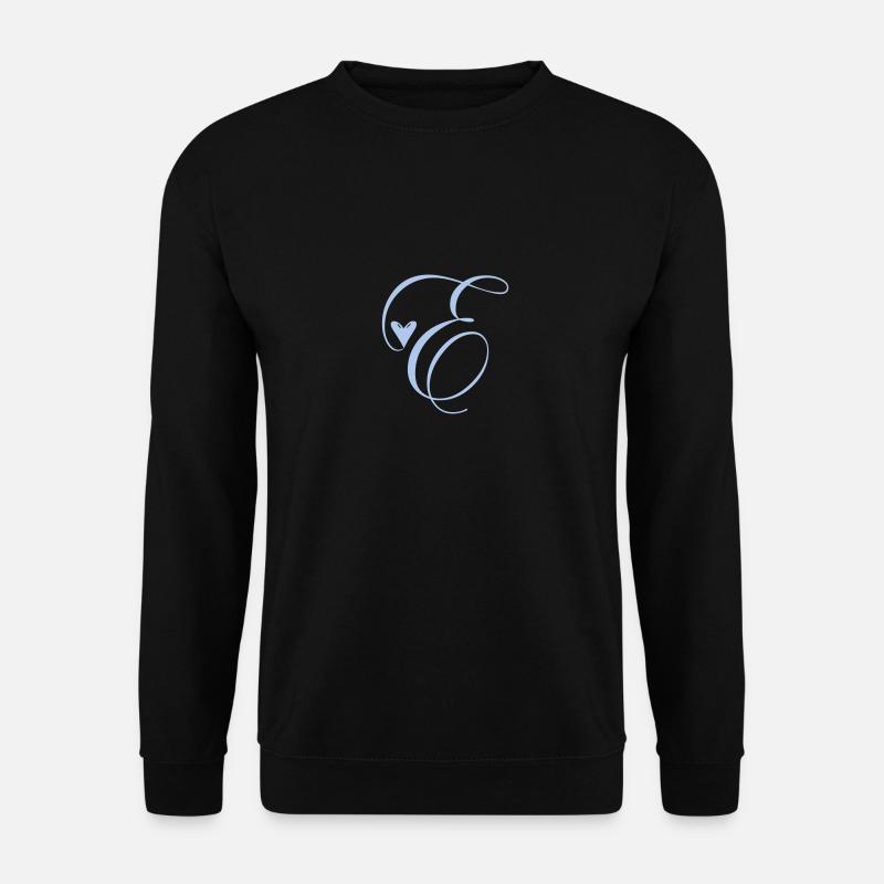 Monogram E Heart Vine - Unisex Sweatshirt - black