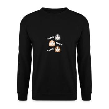 Trois cochons d'Inde mignons - cadeau - wheek wheek - Sweat-shirt Unisexe - noir - Devant - Alina (178cm) & Michal (187cm)