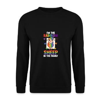 Identity Politics Pride Lgbtq Rainbow Transgender - Unisex Pullover - Schwarz - Vorne - Alina (178cm) & Michal (187cm)