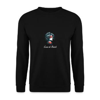 bretonne coeur de breizh blanc - Sweat-shirt Unisexe - noir - Devant - Alina (178cm) & Michal (187cm)