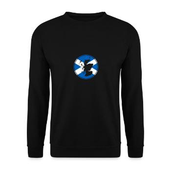 Scotland Map Pride Flag Scottish - Unisex Sweatshirt - black - Front - Alina (178cm) & Michal (187cm)