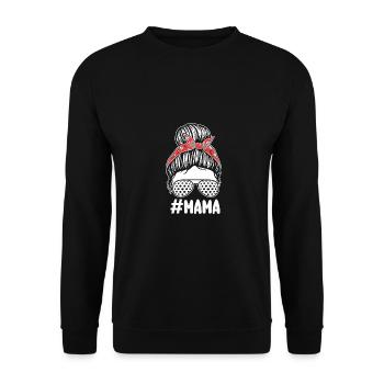 Golfspieler Mama Mutter Golf - Unisex Pullover - Schwarz - Vorne - Alina (178cm) & Michal (187cm)