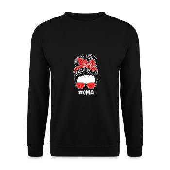 Flutist Grandma Flute - Unisex Sweatshirt - black - Front - Alina (178cm) & Michal (187cm)